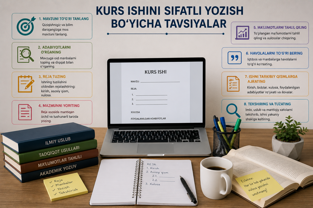 Kurs ishini sifatli yozish bo‘yicha tavsiyalar