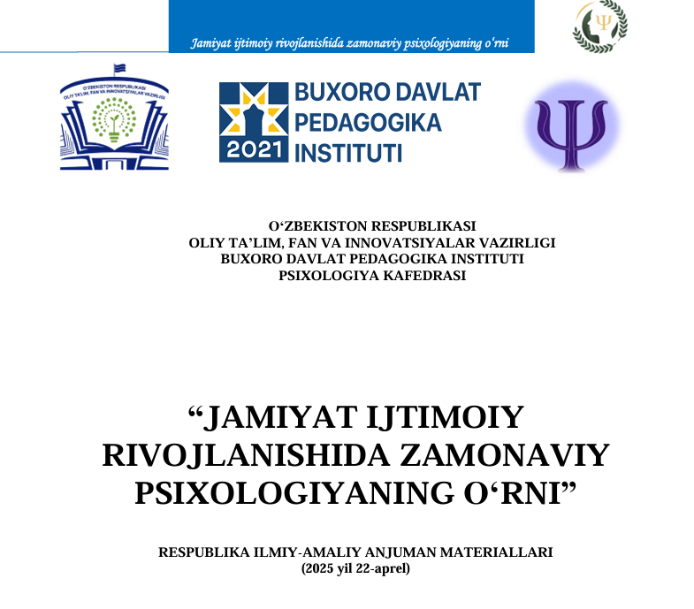 JAMIYAT IJTIMOIY  RIVOJLANISHIDA ZAMONAVIY  PSIXOLOGIYANING O‘RNI