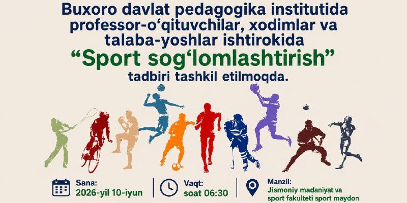 Sog'lom hayot sari birgalikda! "Sport sog'lomlashtirish" tadbiri