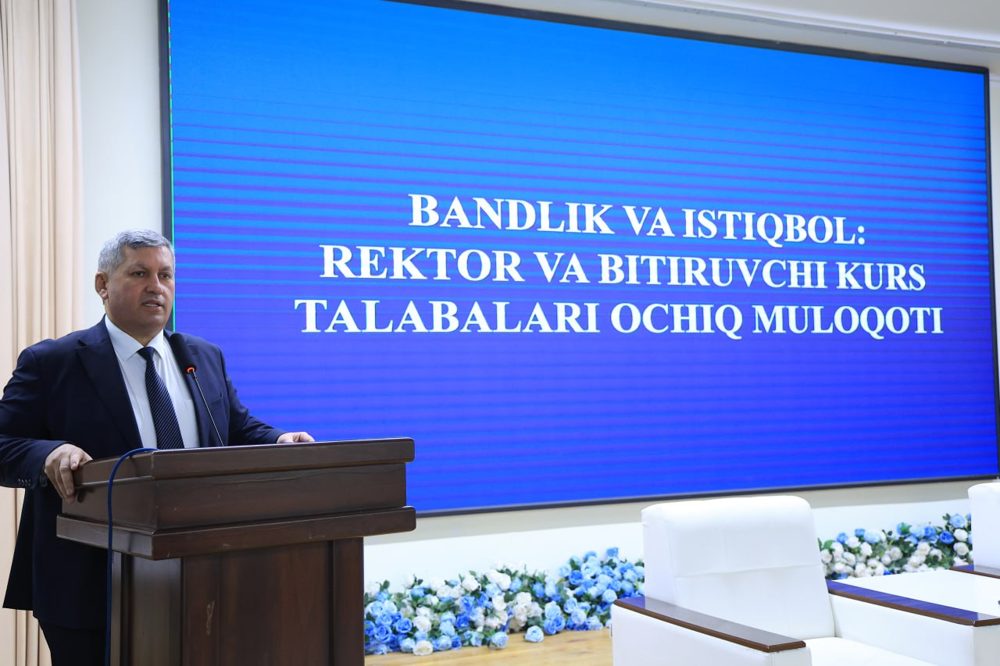 Rektor bitiruvchi talabalar bilan ochiq muloqot o‘tkazdi