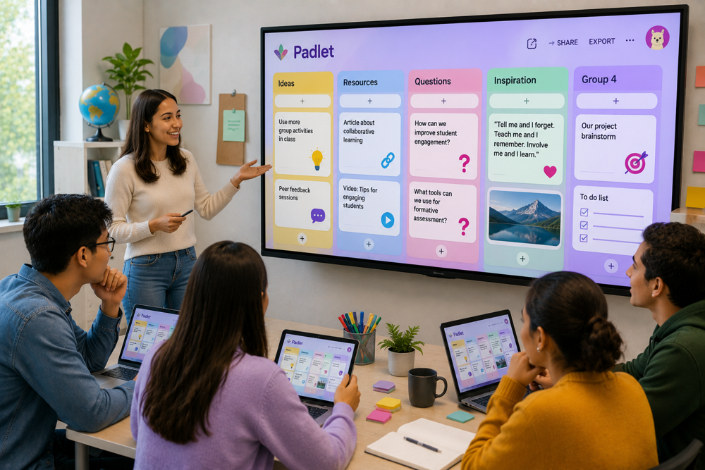 Padlet: hamkorlikda ishlash va interaktiv ta'lim uchun zamonaviy raqamli doska