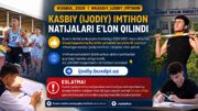 Kasbiy (ijodiy) imtihon natijalari e'lon qilindi