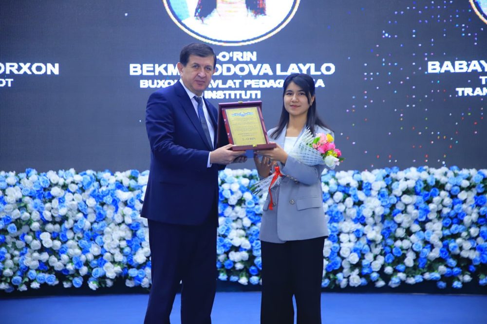 Buxoro davlat universitetida respublika ko‘rik-tanlovlari g‘oliblarini taqdirlash marosimi bo‘lib o‘tmoqda