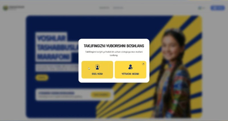⚡️ Do you have a great idea? Make it known throughout Uzbekistan via yoshlar.gov.uz!