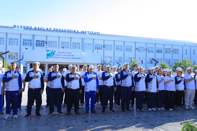 Buxoro davlat pedagogika institutida hafta Davlat madhiyasi bilan boshlandi