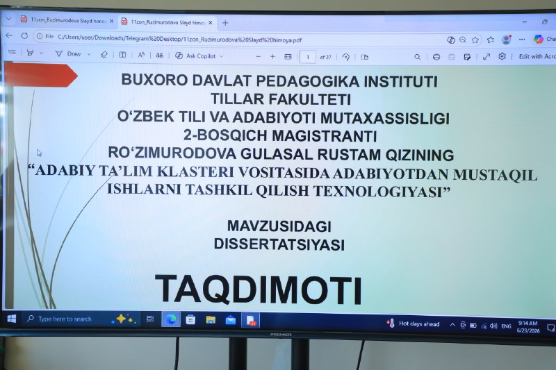 Magistrlar ilmiy salohiyatini namoyon etmoqda